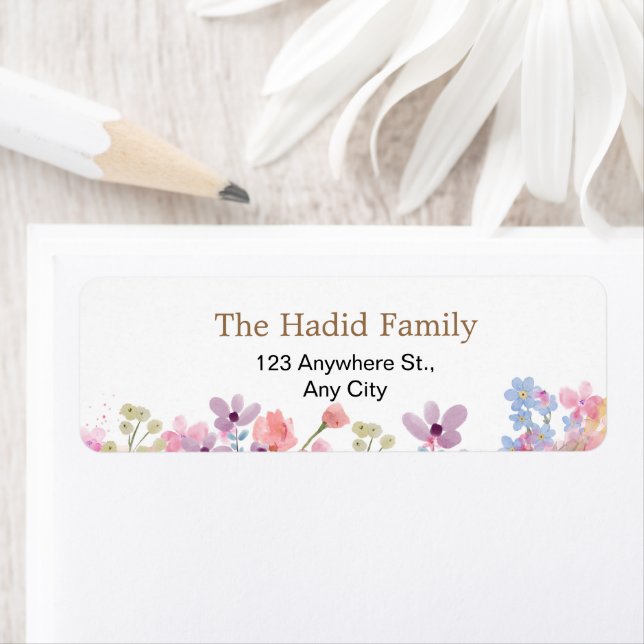 Etiqueta Floral Acuarela Rosa (In situ)