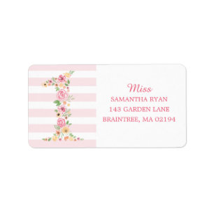 Etiqueta Floral acuática un primer cumpleaños