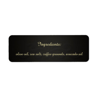 Etiqueta Floral Black Chalk Board U Ingredientes de color d