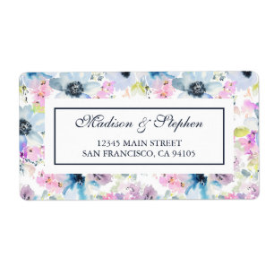 Etiqueta Floral Bouquet Watercolor - Boda