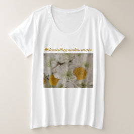 Etiqueta floral camiseta femenina