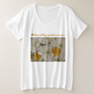 Etiqueta floral camiseta femenina