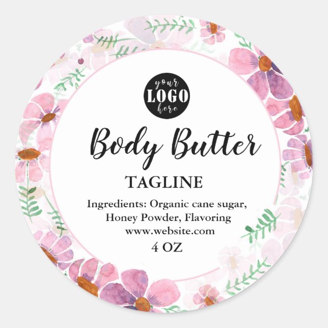 Etiqueta floral casera personalizada (Anverso)