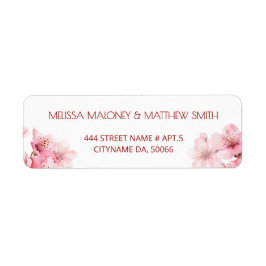 Etiqueta Floral Cherry Blossoms Pink White |  Wedding