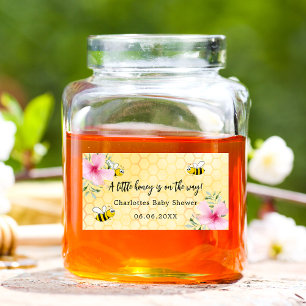 Etiqueta Floral de abejas amarillas de abeja de Baby Shower