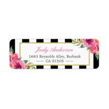 Floral de acuarela de Fuchsia | Rosa morado modern