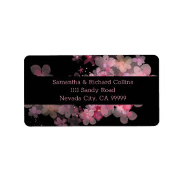 Etiqueta Floral de acuarela rosa delgada