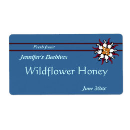 Etiqueta Floral de Borgoña con bastón de rayas