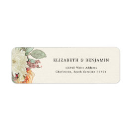 Etiqueta Floral Eucalyptus Rose Wedding RSVP Return Address