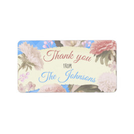 Etiqueta Floral gracias