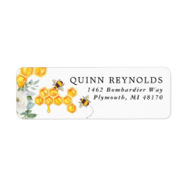 Etiqueta Floral Honeycomb Bumble Bee | Dirección de devoluc