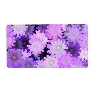 Etiqueta Floral malva