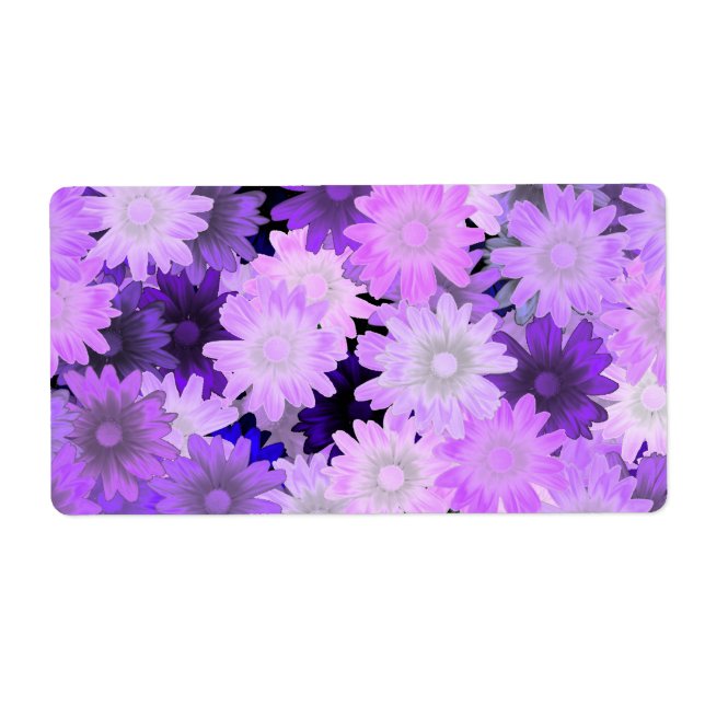 Etiqueta Floral malva (Frente)