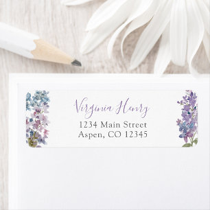 Etiqueta Floral Morado