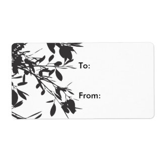 Etiqueta Floral negra