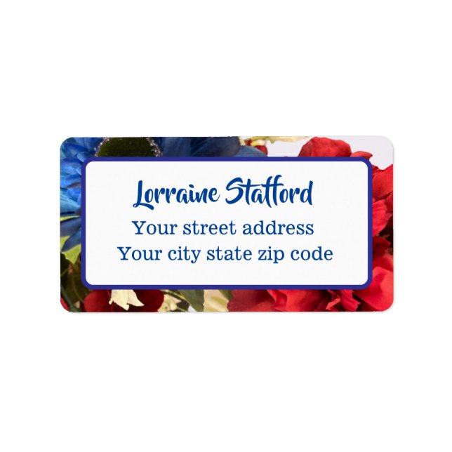 Etiqueta Floral patriótica (Frente)