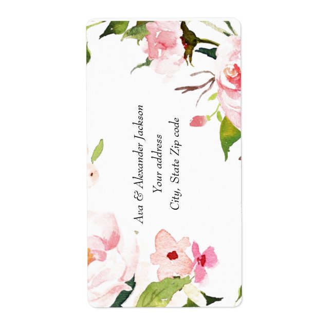 Etiqueta Floral personalizada (Frente)