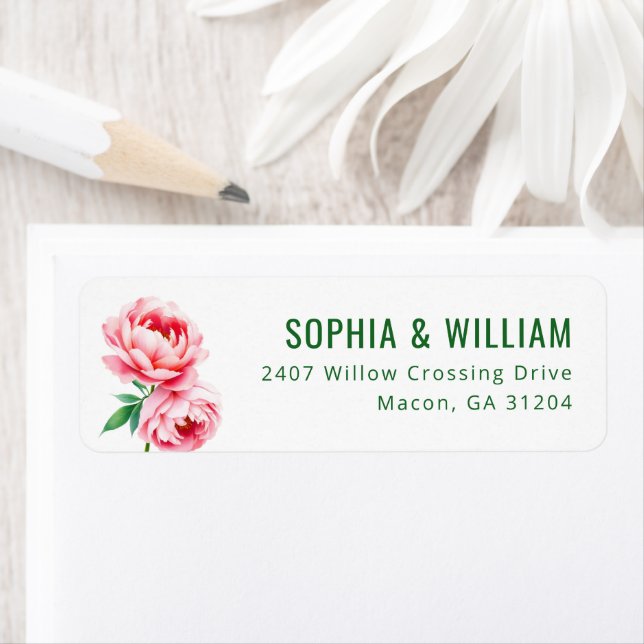 Etiqueta Floral Rosa Elegante (In situ)