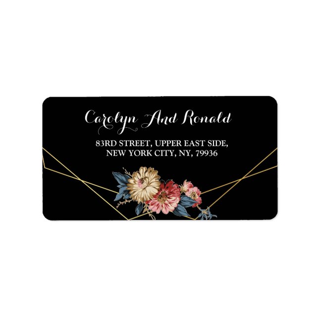 Etiqueta Floral Rustic Magnolia String Luces (Frente)