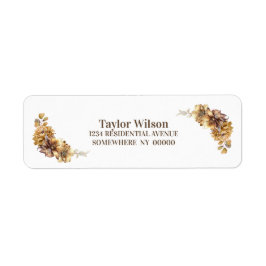 Etiqueta Floral rústica otoñal