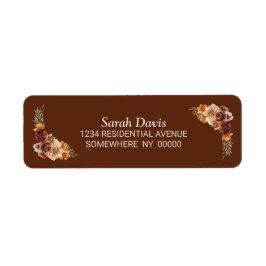 Etiqueta Floral rústica otoñal
