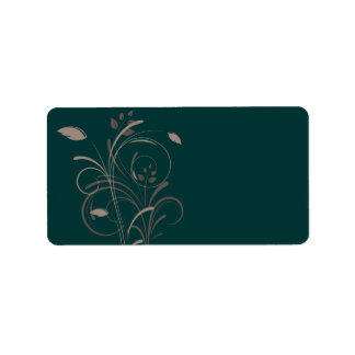 Etiqueta Floral Swirls