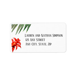 Etiqueta Floral tropical, colores terráneos, moderna, etiqu