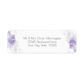 Etiqueta floral violeta púrpura rubia Rosa