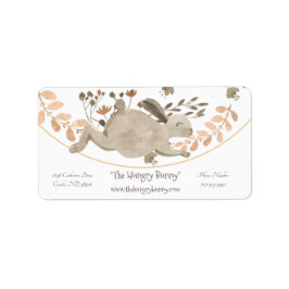 Etiqueta Floral y conejo cutáneo