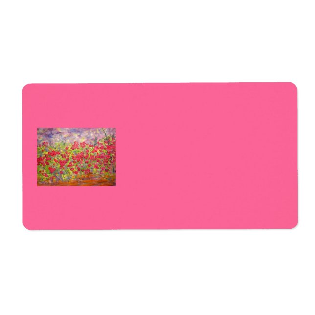 Etiqueta florecimiento de rosas (Frente)