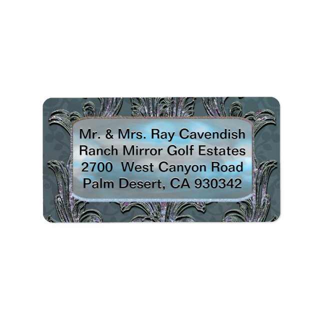 Etiqueta Florence Floral Elegant Damask (Frente)