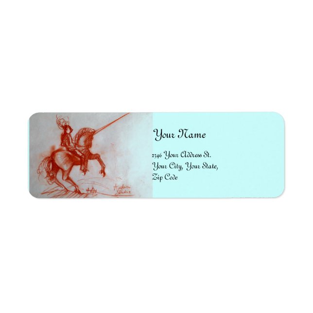 ETIQUETA FLORENTINE KNIGHT EN HORSEBACK (Frente)