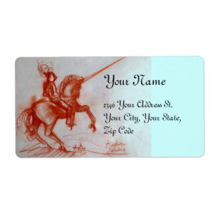 ETIQUETA FLORENTINE KNIGHT EN HORSEBACK