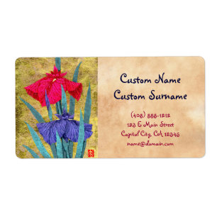 Etiqueta Flores abstractas orientales irlandesas pintando a