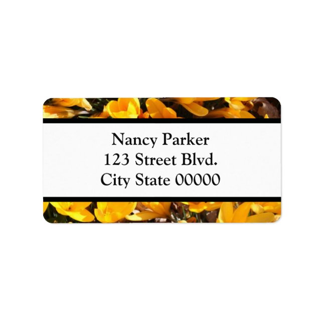 Etiqueta Flores amarillas (Frente)