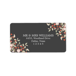 Etiqueta Flores australianas dirección de retorno gris form