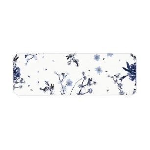 Etiqueta Flores azules