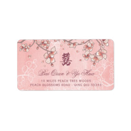 Etiqueta Flores de aroma rosa dirección de Boda chino flora