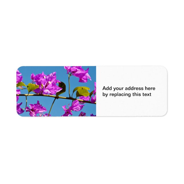 Etiqueta Flores de Bougainvillea (Frente)