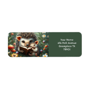 Etiqueta Flores de champiñones para libros mullidos