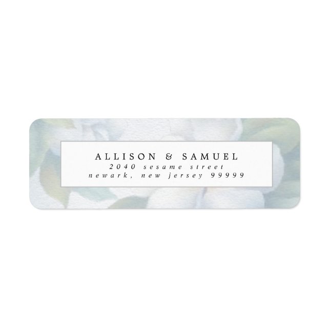 Etiqueta Flores de dogwood blancas plateadas (Frente)