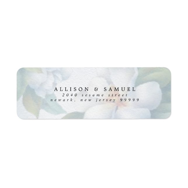 Etiqueta Flores de dogwood blancas plateadas (Frente)