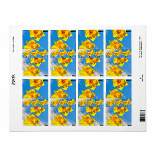 Etiqueta Flores de la Medalla de Oro de Daffodils