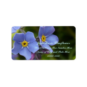 Etiqueta Flores de la nomeolvides, Myosotis