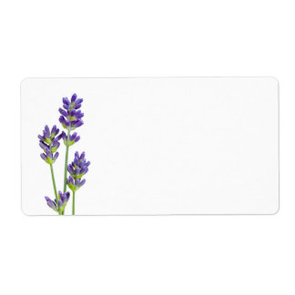 Etiqueta Flores De Lavanda Aisladas En Fondo Blanco