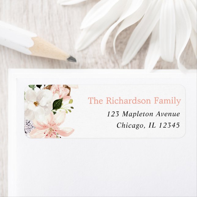 Etiqueta Flores de lirios florales primavera verano (In situ)