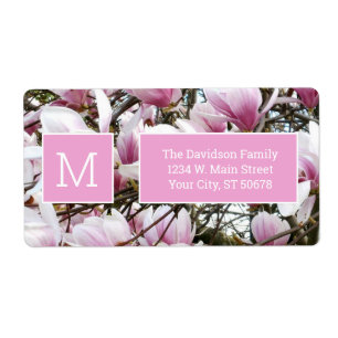Etiqueta Flores de Magnolia