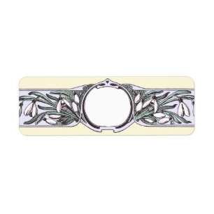 Etiqueta Flores de nieve Art Nouveau Jardinería