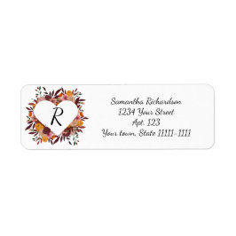 Etiqueta Flores de otoño Boda White Return