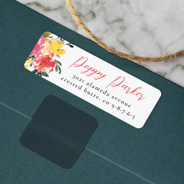 Etiqueta Flores de Primavera de Bloom Dirección de Retorno 